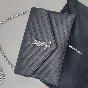 Reserved for @bagstoriches_ YSL CASSANDRE MATELASSÉ ENVELOPE CHAIN WALLET